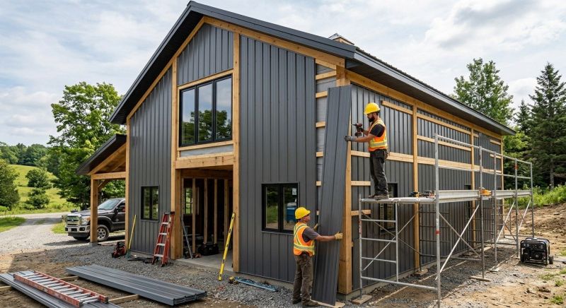 Pole Barn Siding Installation in Pell City, AL