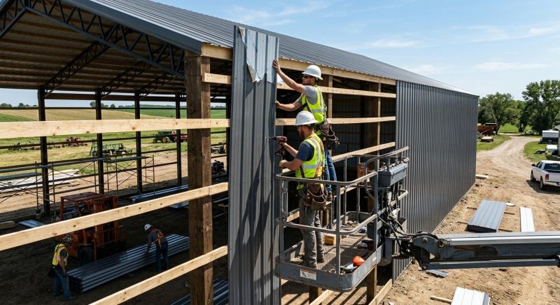 Pole Barn Siding Installation in Pell City, AL