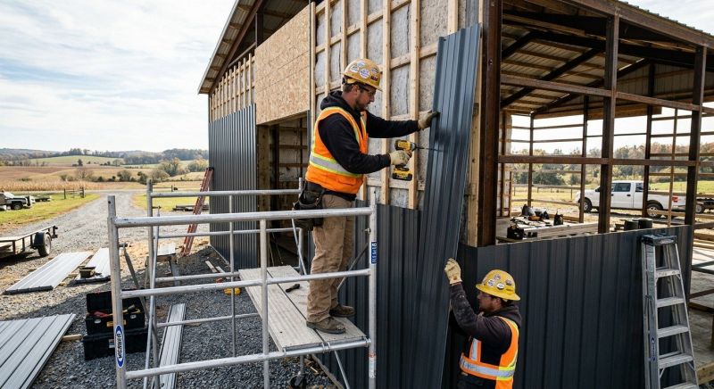 Pole Barn Siding Installation in Pell City, AL